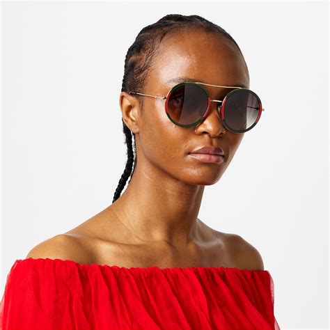 gucci round sunglasses gg0061s|Gucci women s gg0062s sunglasses.